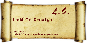 Ladár Orsolya névjegykártya
