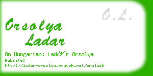 orsolya ladar business card